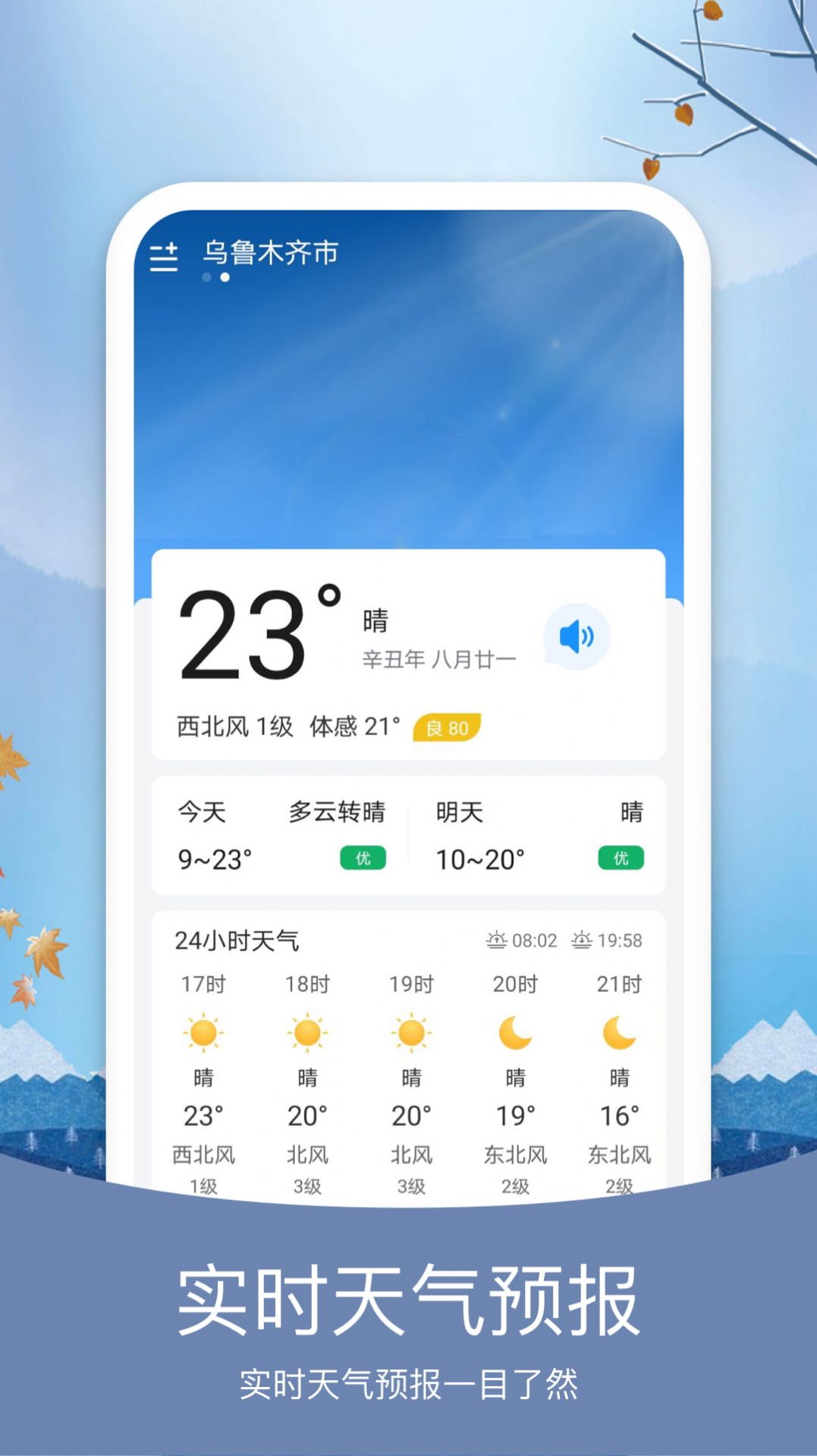 简洁天气预报